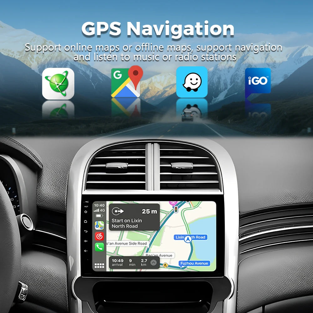 Chevy Malibu 2012-2015 CarPlay Receiver with 9" QLED Touchscreen - image 4