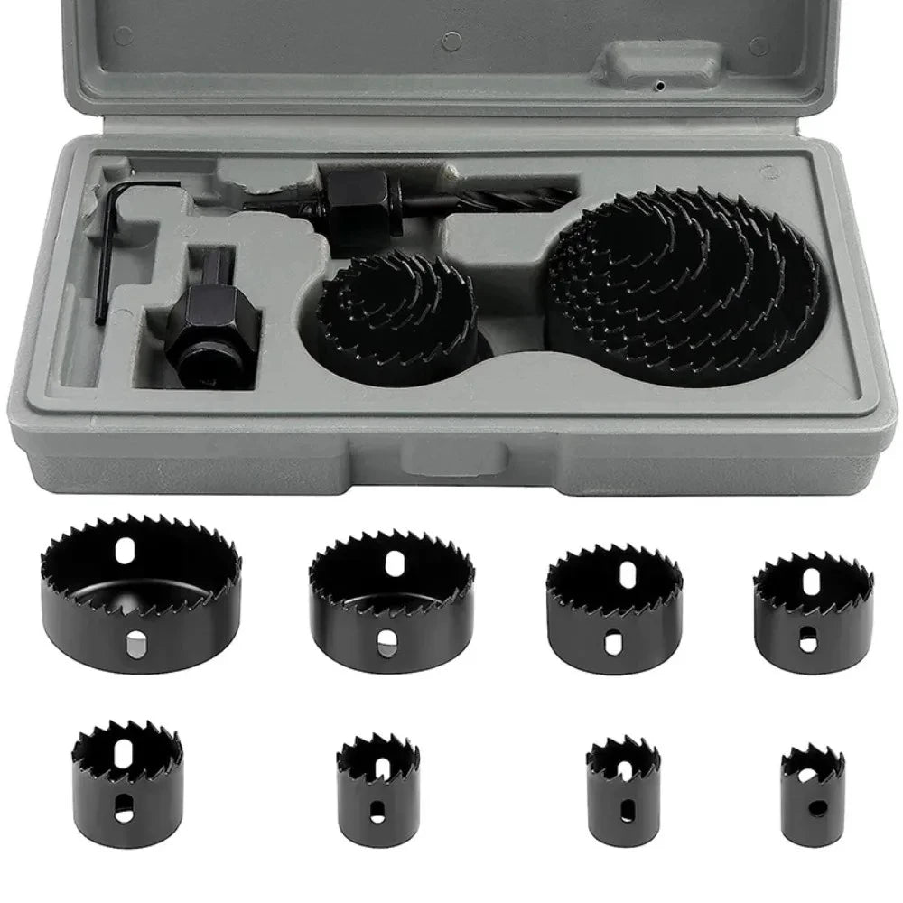Hole Saw Cutting Set 19–64mm with Case – Wood & Metal