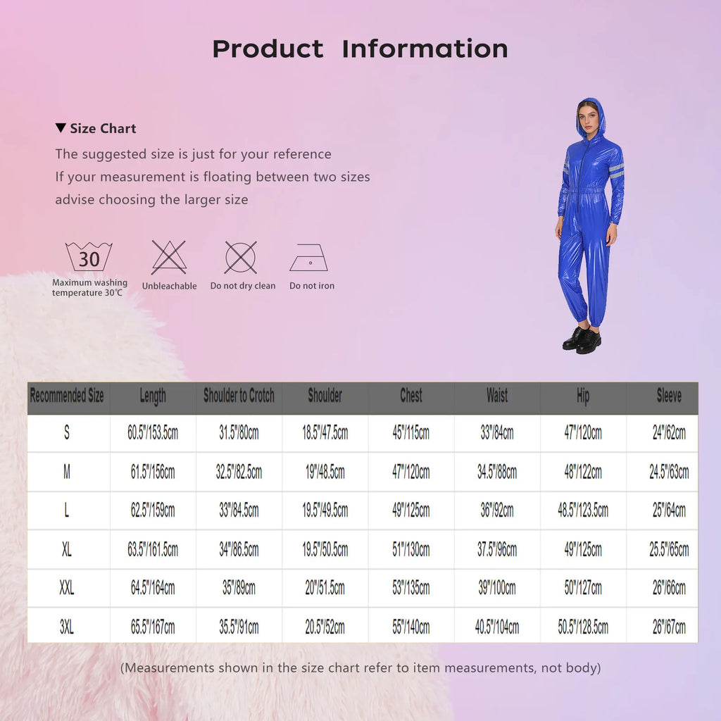 Womens Water Resistant Hooded Coveralls High Visibility Reflective Strips Long Sleeve Front Zipper Work Overalls for Workshop