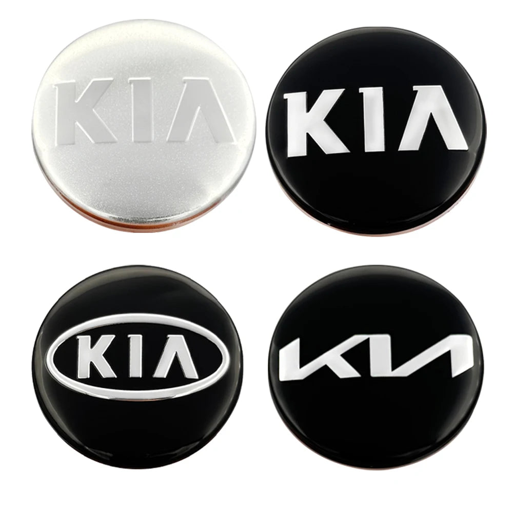 58mm Wheel Hub Center Caps for Kia, 4-Pack