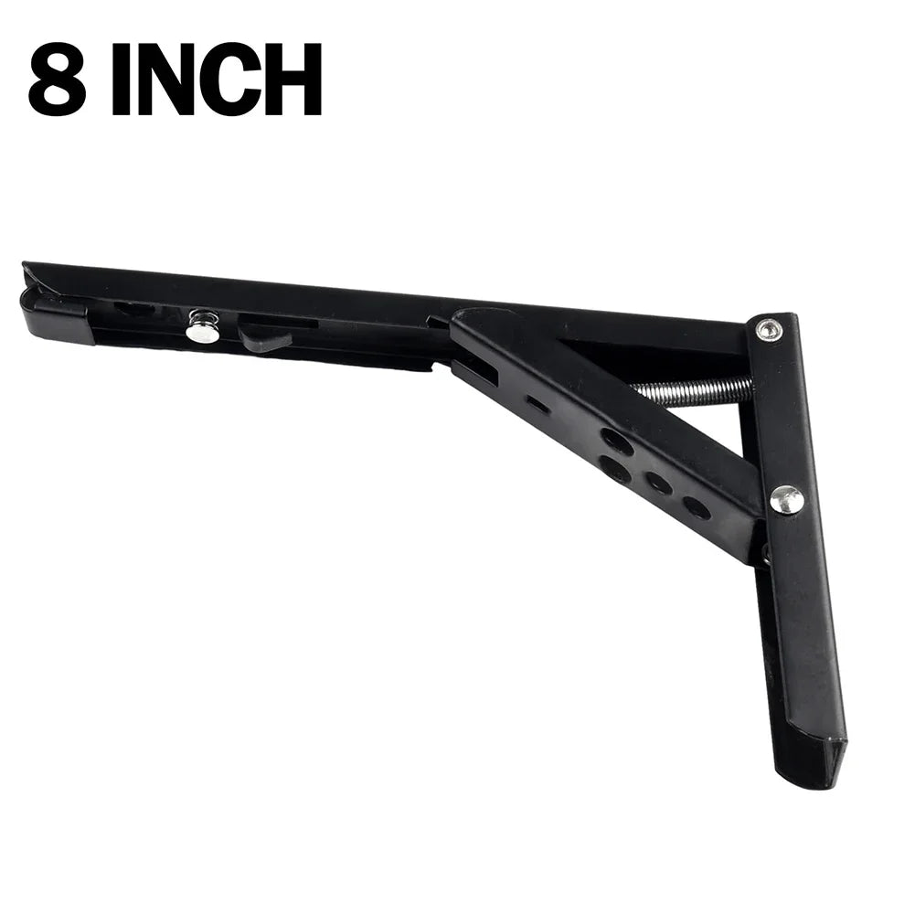4/8/10/12 Inch Wall Mounted Folding Triangle Angle Bracket Workbench Shelf Support