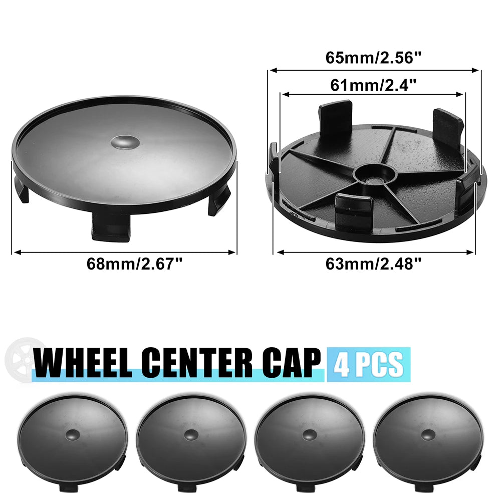 X Autohaux Universal Wheel Center Caps, 53-75mm 4-Pack - image 36