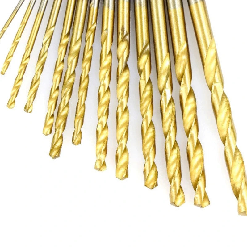 13-Piece Titanium Twist Drill Bit Set for Wood & Plastic - image 6