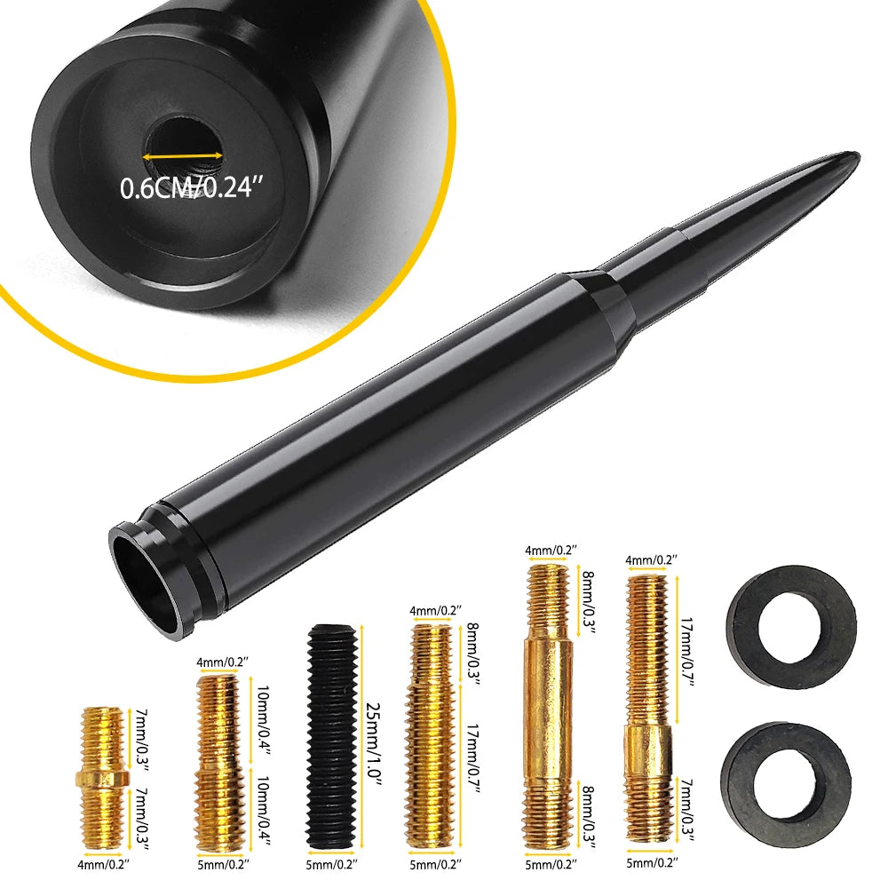 14cm Universal Car Roof Bullet Antenna, AM/FM Short Aerial