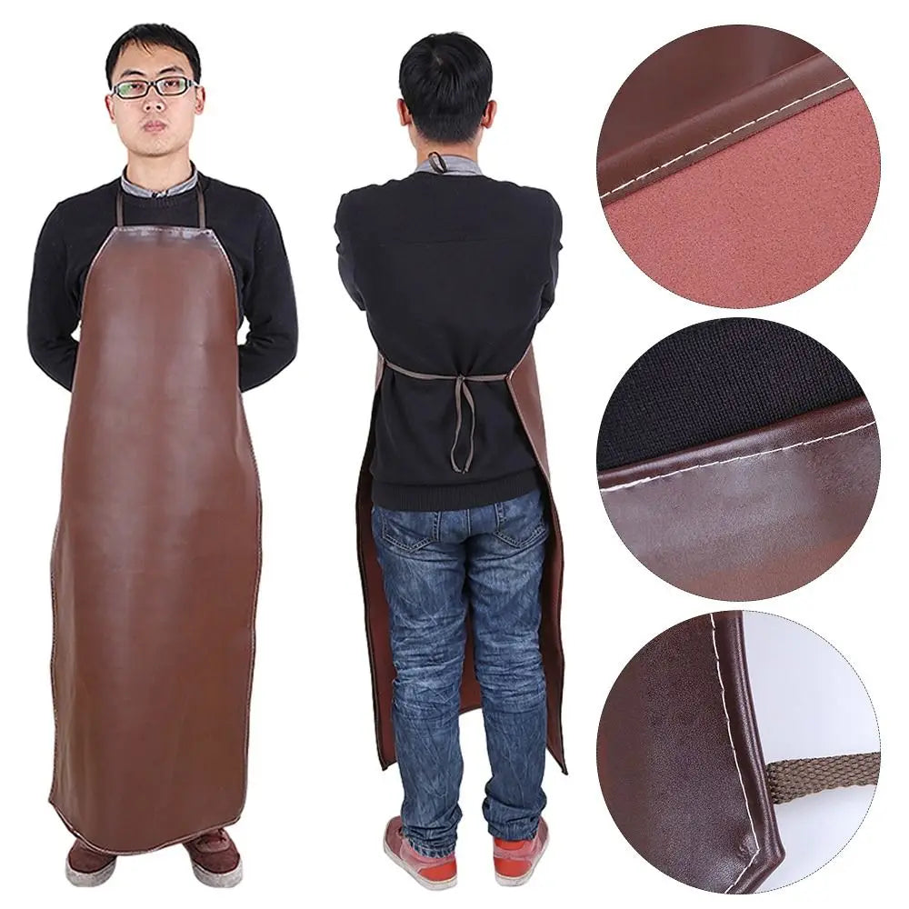 Polyurethane Leather Welding Apron Equipments Welder Thermal Insulation Protection Wear Electric Welding Anti Scalding Aprons