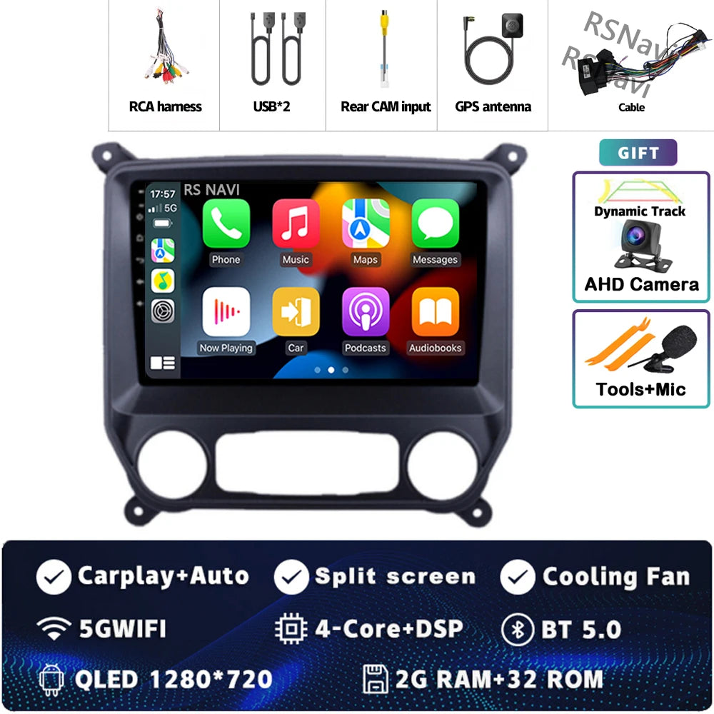 9" Touchscreen CarPlay Android Auto Stereo Chevy Silverado 2014-2018 - image 36