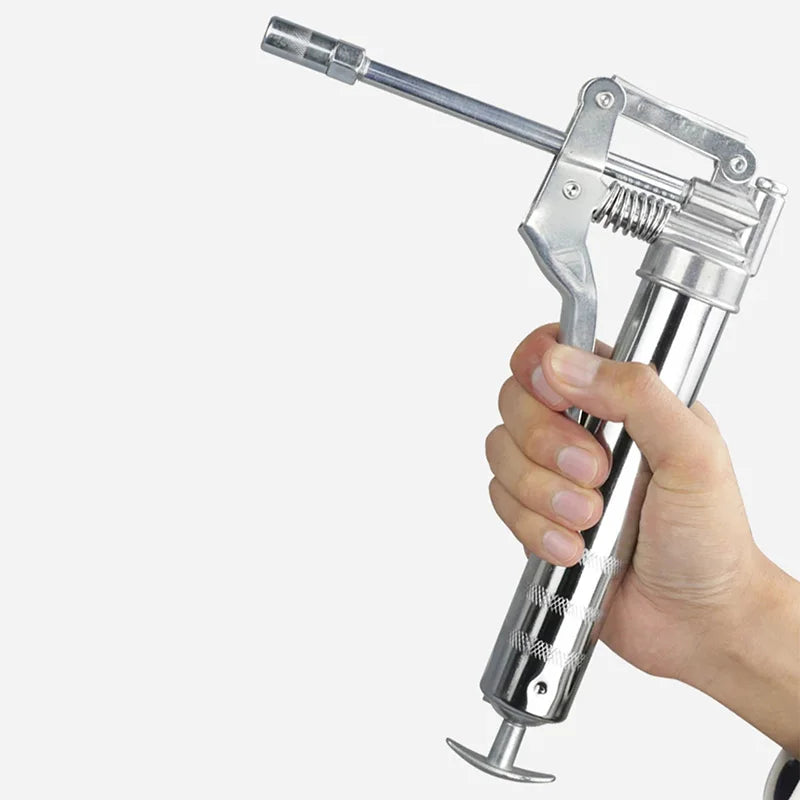 4000 PSI Pistol Grip Mini Grease Gun with 120CC Load, Alloy Barrel Manual Grease Gun Kit Car Oil Pump