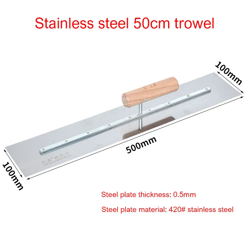 Plastering Trowel Cement Trowel 50cm Extended Trowel Drywall Plastering Construction Flooring Finishing