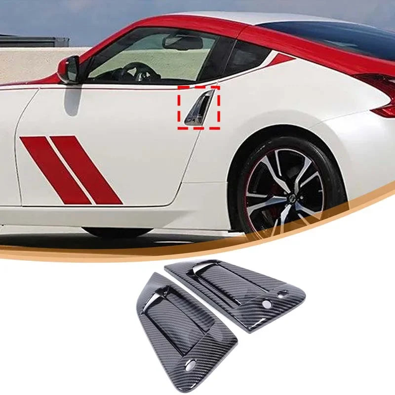 Carbon Fiber Style Door Handle Frame Trim for 370Z 2009-2020 (4-Pack)