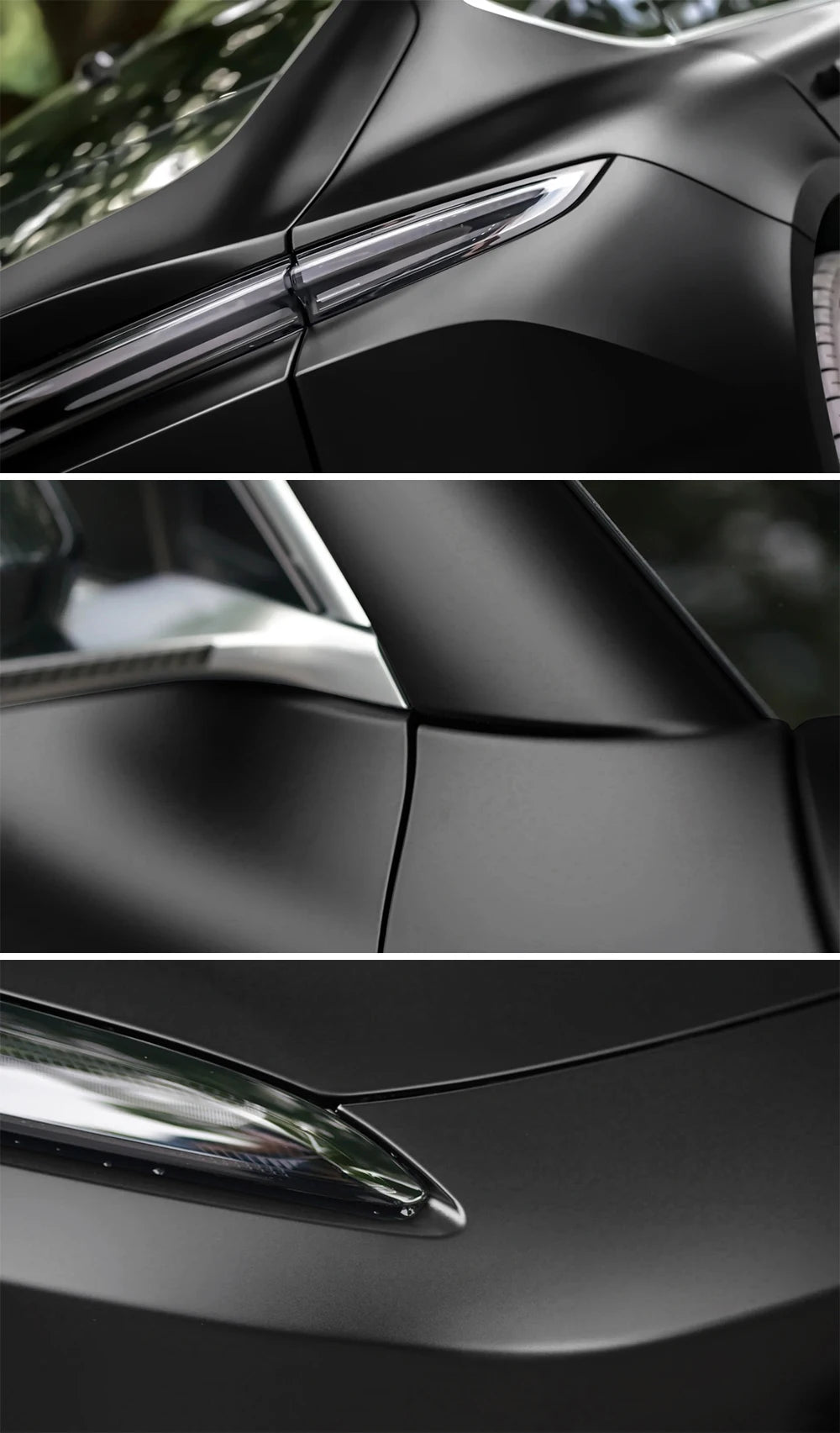 Carbon Fiber Car Body Vinyl Wrap, Matte and Glossy Black Film - view 9