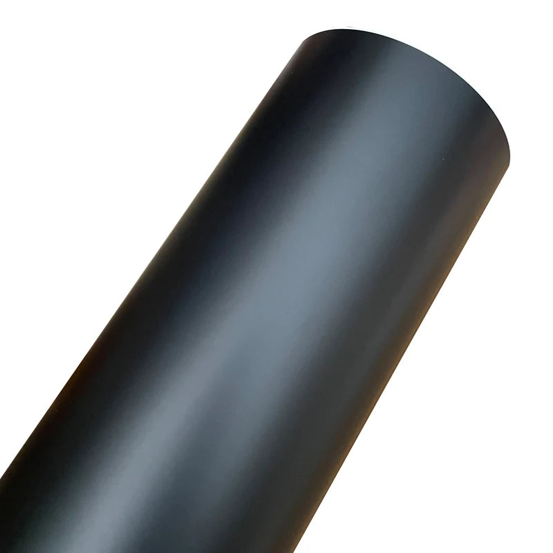 Matte Black Vinyl Wrap Roll – Air Release Adhesive for Car/Motorcycle