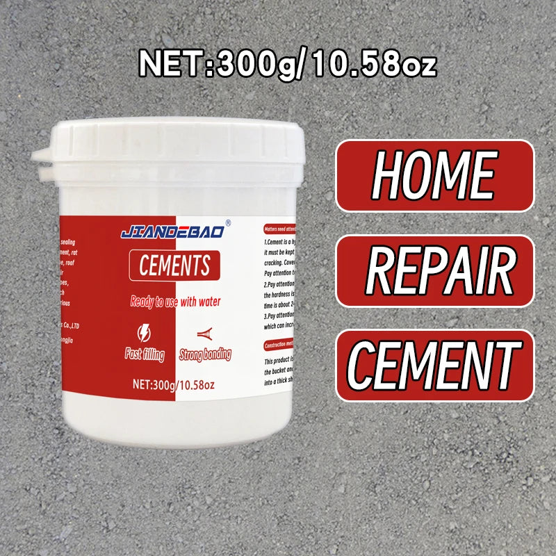 Cement repair paste, waterproof wall crack filler for indoor and outdoor use