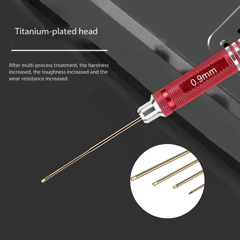 Titanium Plated Hex Screwdriver Set for RC Model Aircraft & Car - image 13