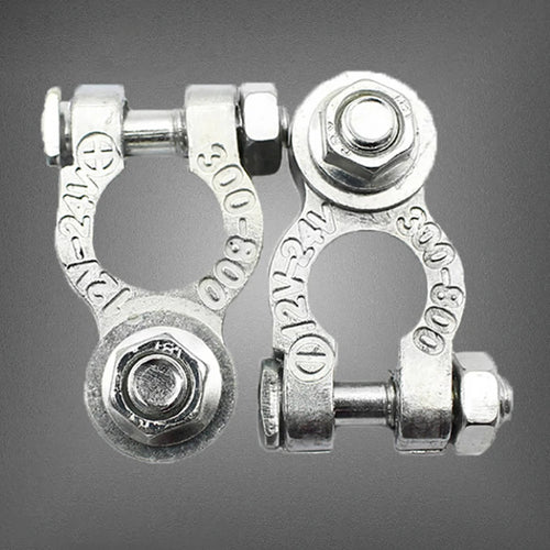 1 Pair Battery Terminal Clamp Zinc Alloy Positive and Negative Pole Screw Connector