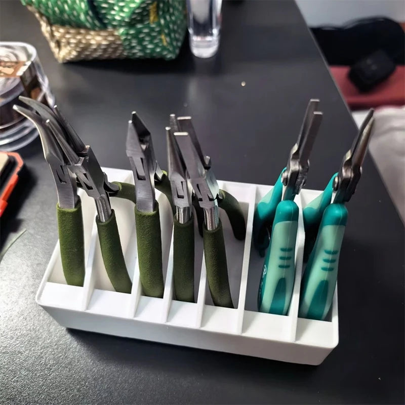 Pliers Organizer Rack, 7 Slots Hand Tool Holder For Workbench Garage Drawer, Anti-slip Desktop Tool Stand,Small Tools Storage