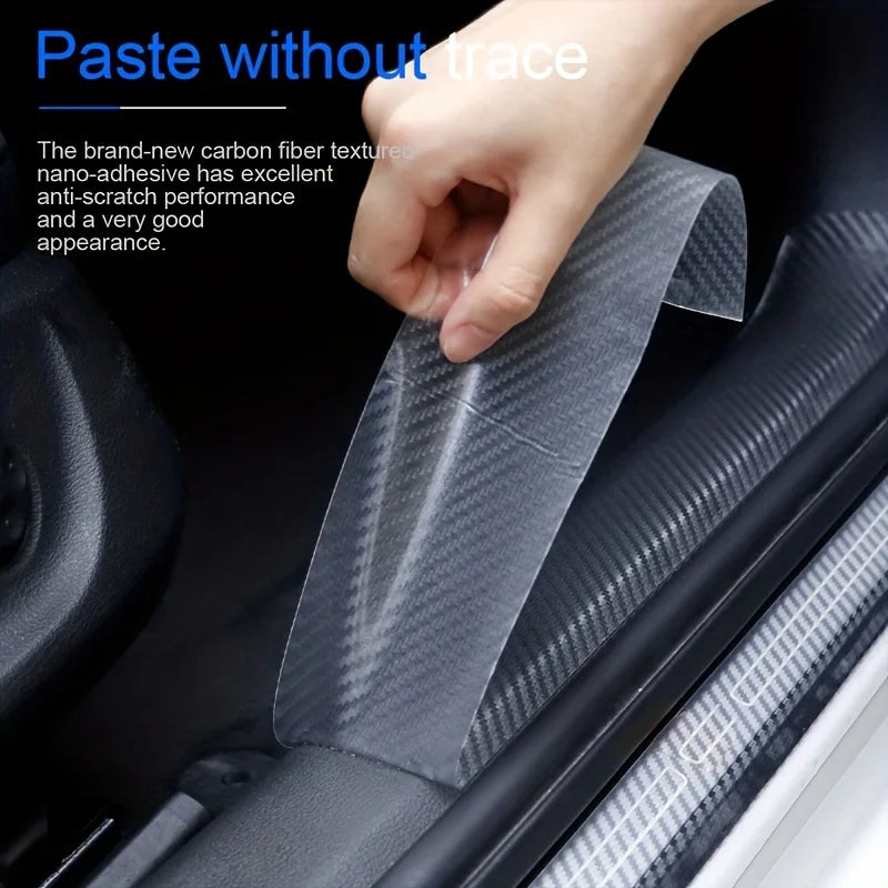 Transparent Carbon Fiber Car Door Edge Protector Tape 10m - image 5