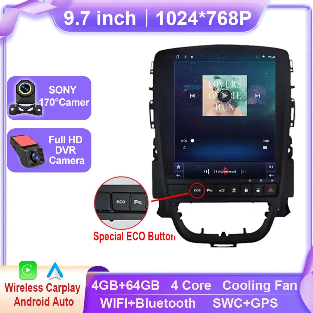 Opel Astra J 9.7-Inch Car Multimedia System with Android Auto & GPS - image 12