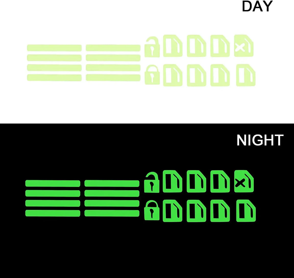 Luminous Car Door Window Lift Button Stickers
