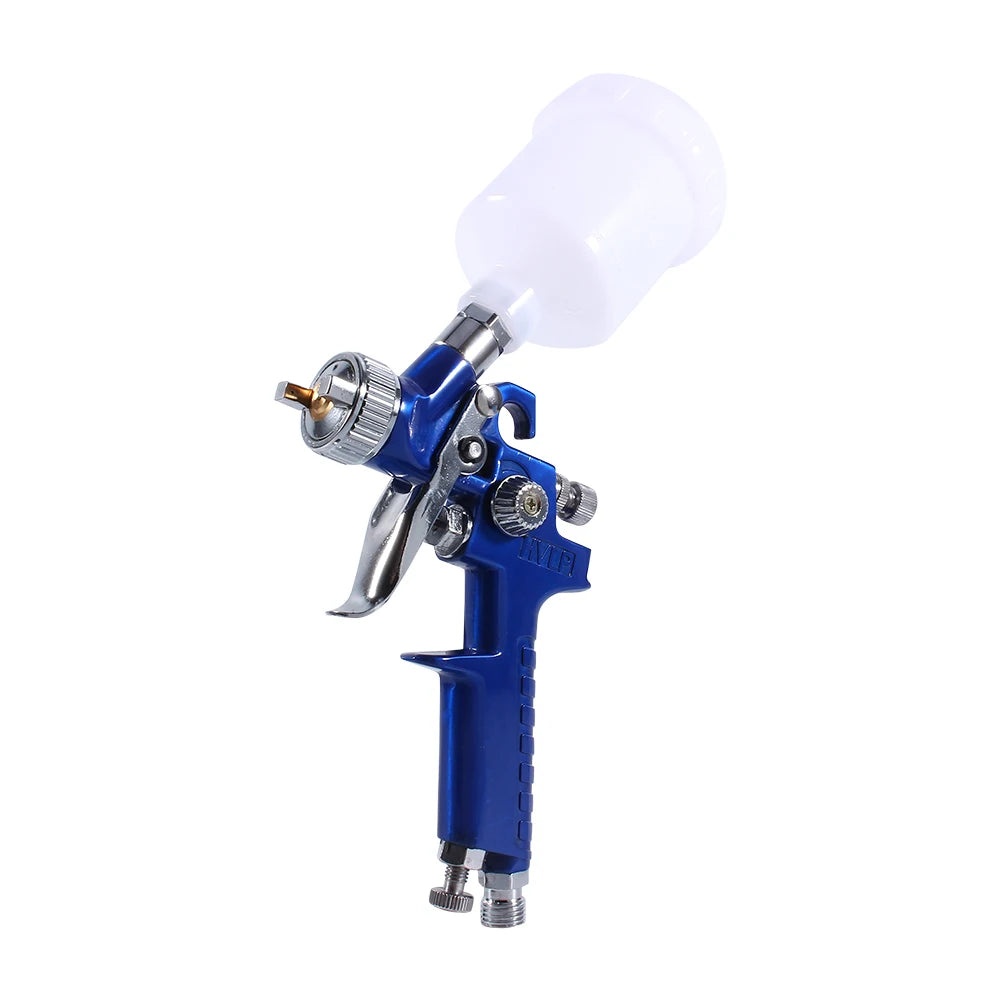 Air spray gun Blue Gravity Feed HVLP Mini Air Paint Spray Gun Low Pressure 0.8mm Nozzle 100ml Airbrush Pneumatic Paint Spray Gun