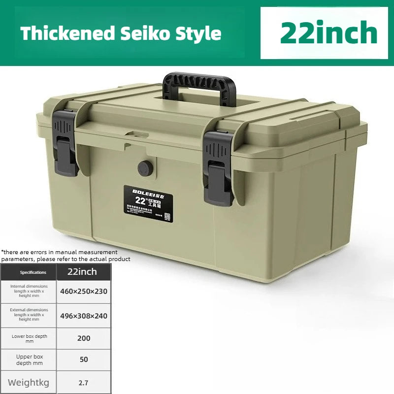 Portable Plastic Tool Box Waterproof Electrician Storage Case Protective Shockproof