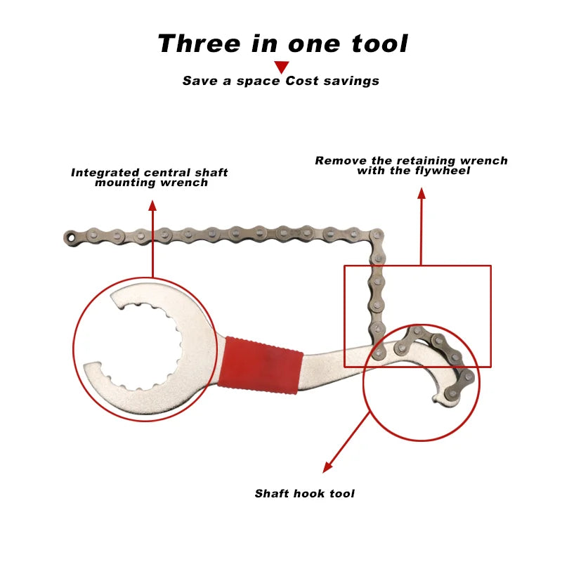 Bicycle Repair Tool Kit – Flywheel Remover, Chain Breaker & Bottom Bracket Tool