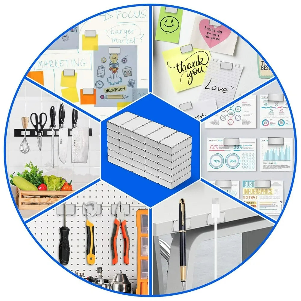 5-50 Pcs Super Powerful Block Magnet Neodymium Magnets NdfeB N35 Strong Magnet Permanent Magnetic imanes Refrigerator Magnet