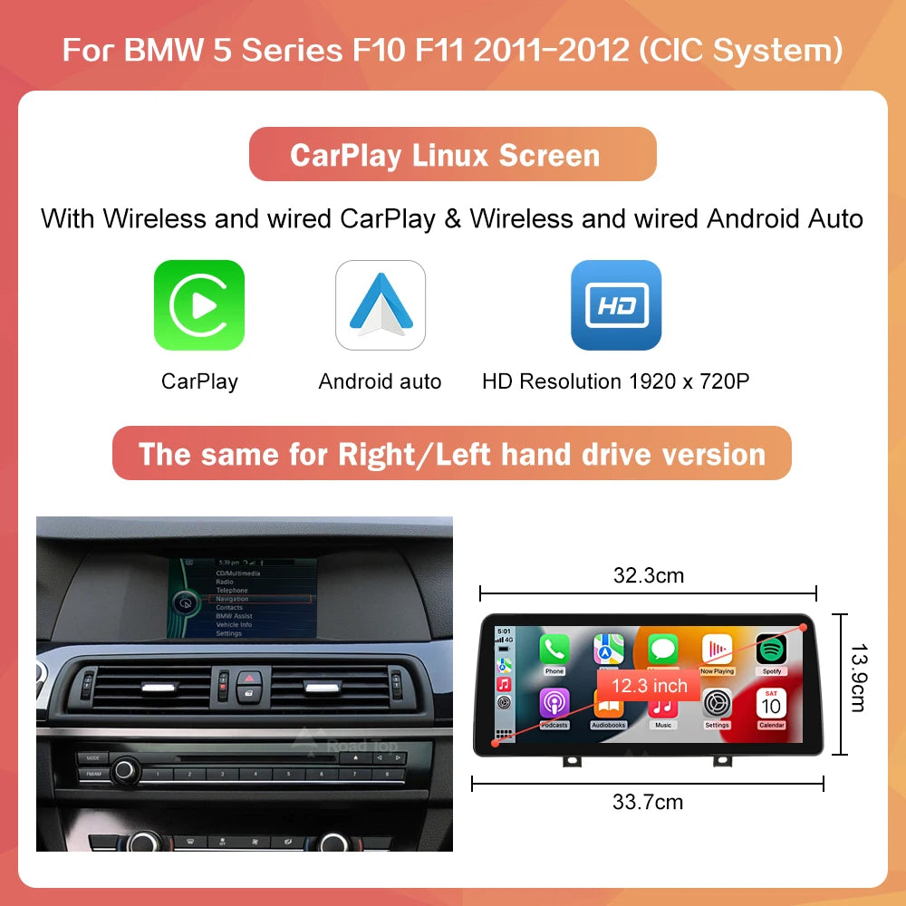 BMW 5 Series Wireless CarPlay & Android Auto Multimedia Player - image 7