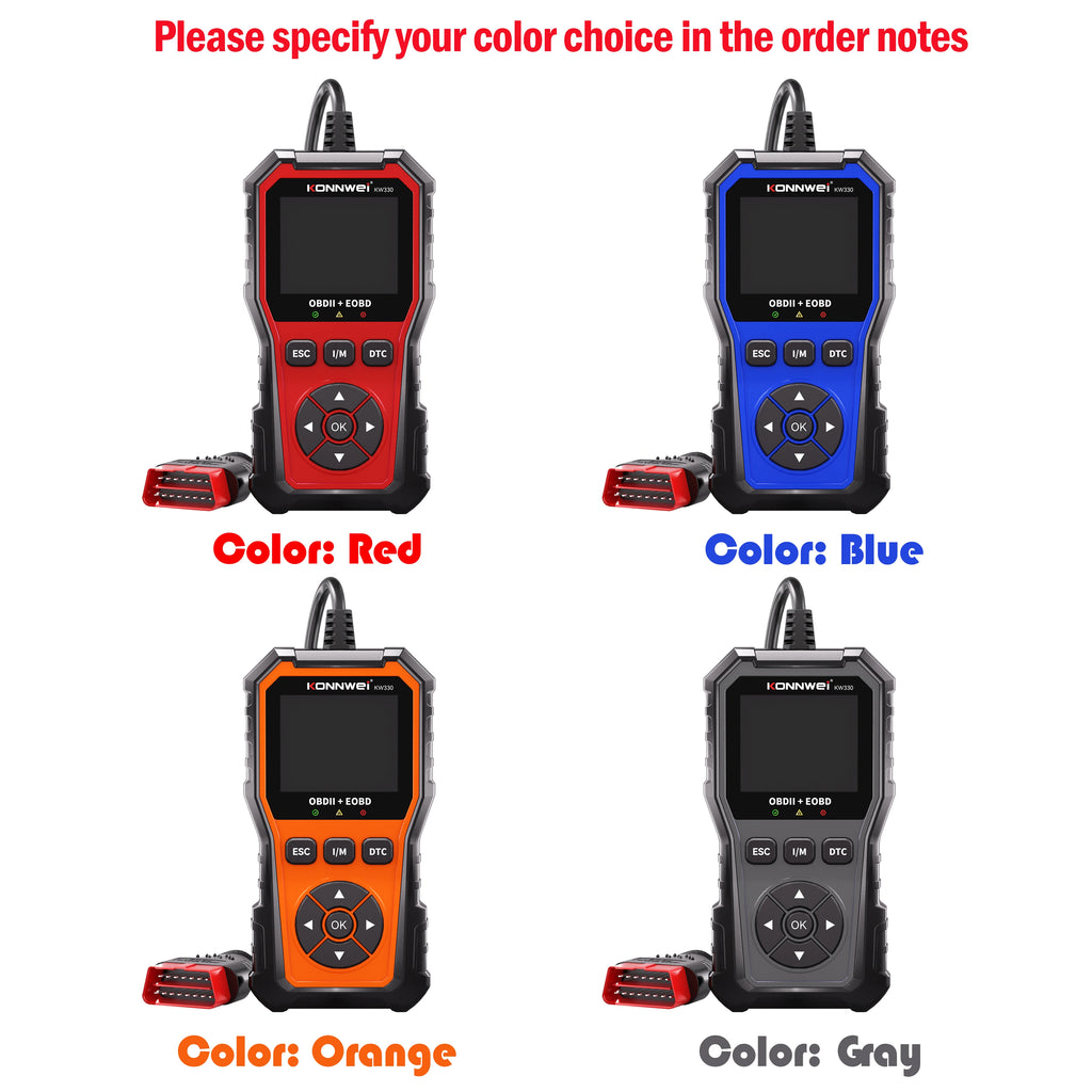 2026 KONNWEI KW330 Car OBD2 Fault Scanner Engine Battery Test  Fault Code Clear Real-Time Data Professional OBD Inspection Tool