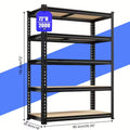 72" Adjustable Metal Double-Layer Utility Shelving Rack