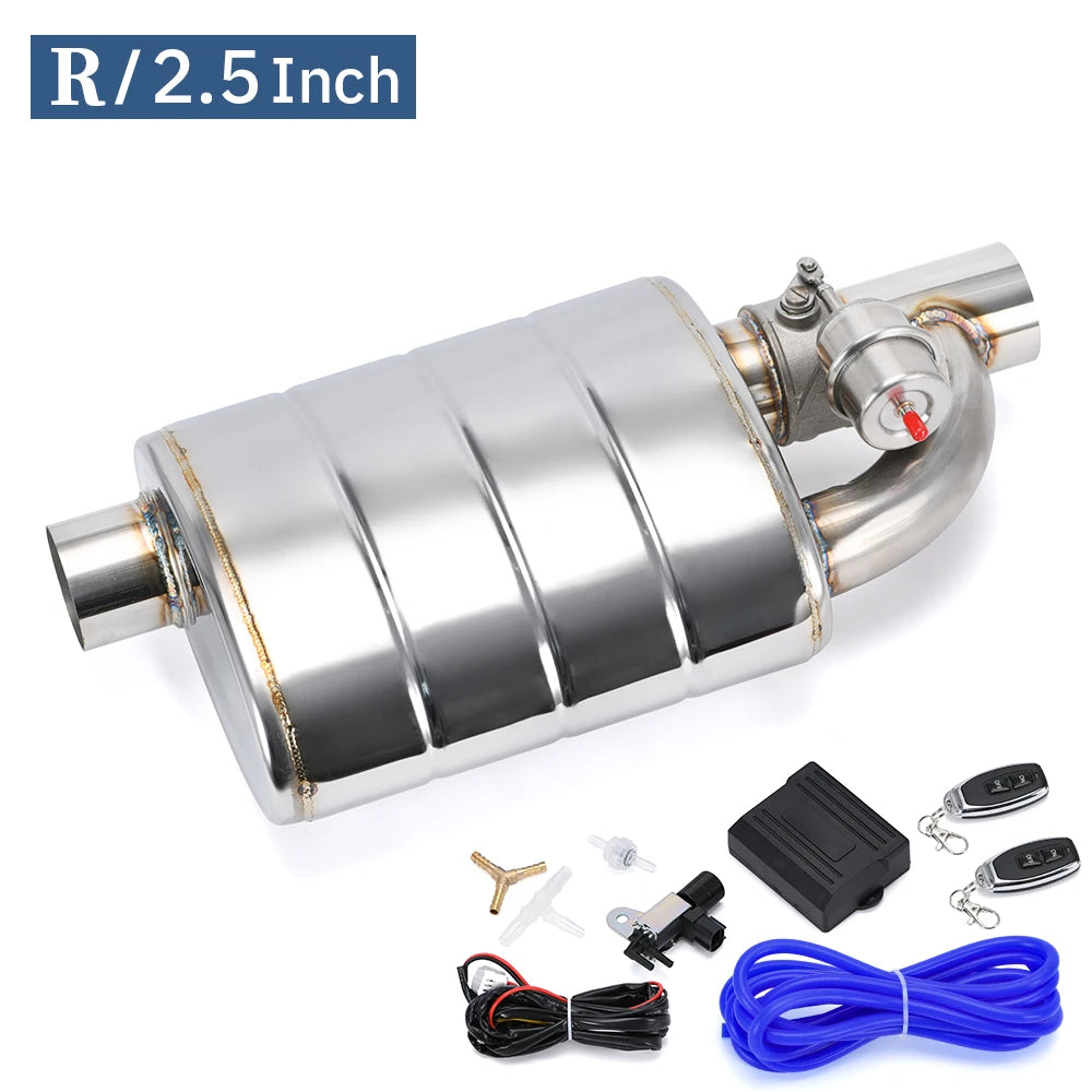 Stainless Steel Exhaust Cutout Valve 2.5/3/3.5" with Wireless Remote