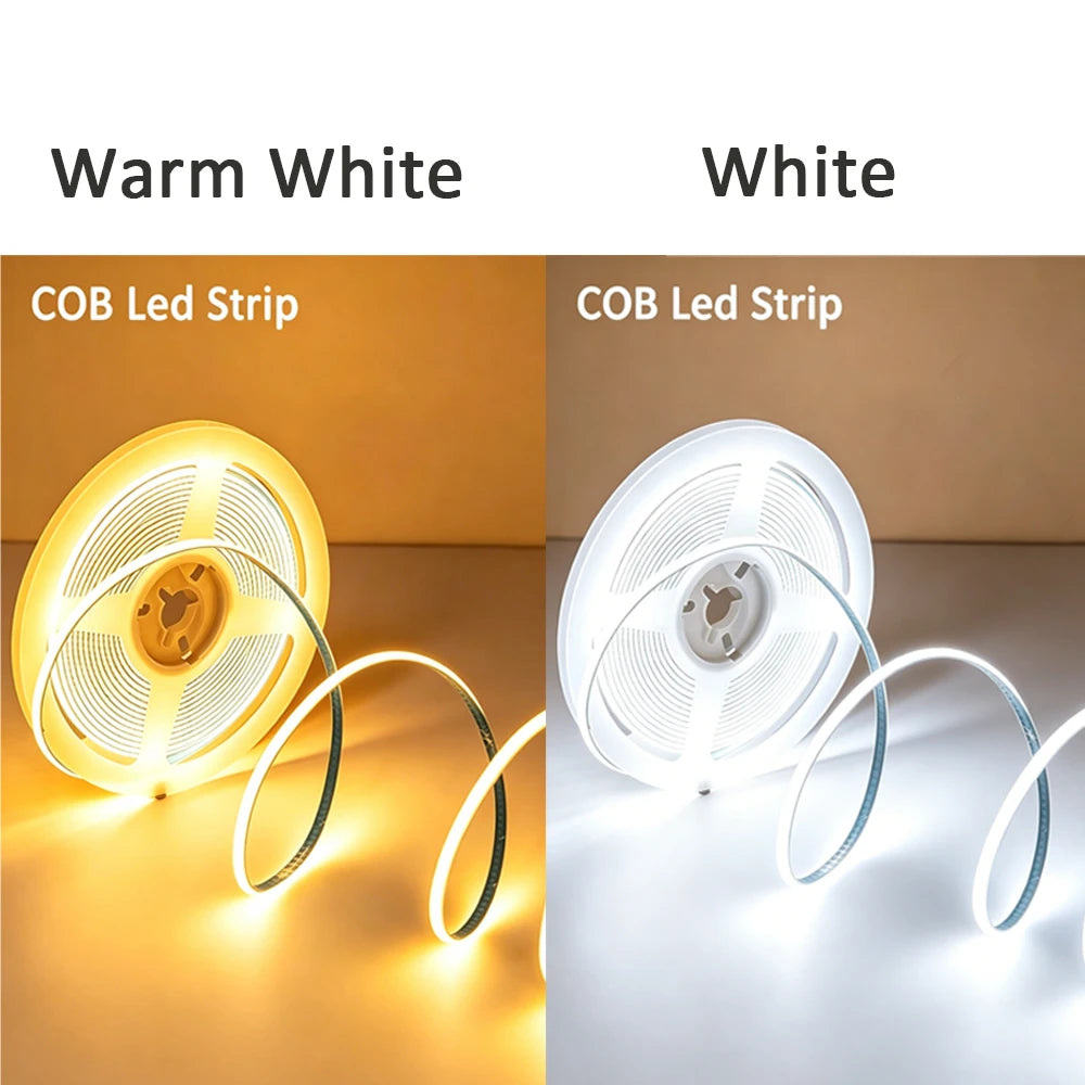 USB 5V COB LED Strip Light with Dimmer