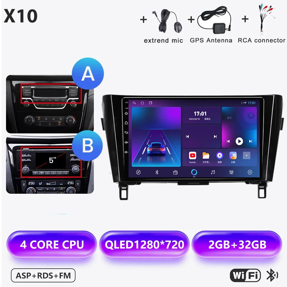 10-Inch Touchscreen Radio for Nissan Qashqai - CarPlay & Android Auto - image 61