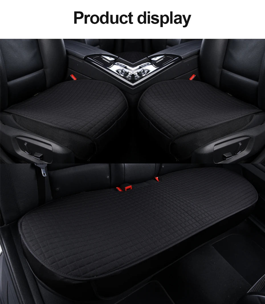 Breathable Flax Car Seat Cushions, Front, Rear and Full Sets