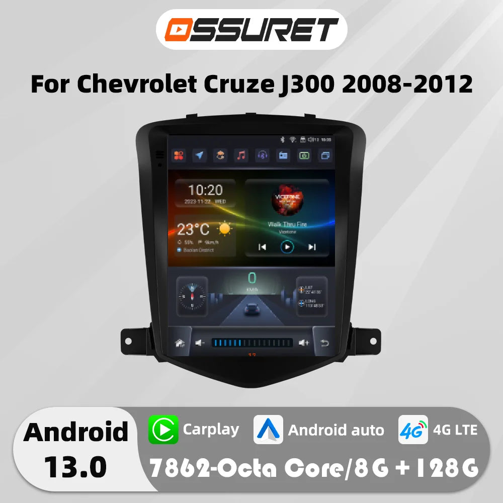 9.7" Android Car Radio for Chevrolet Cruze 2008-2012 GPS CarPlay