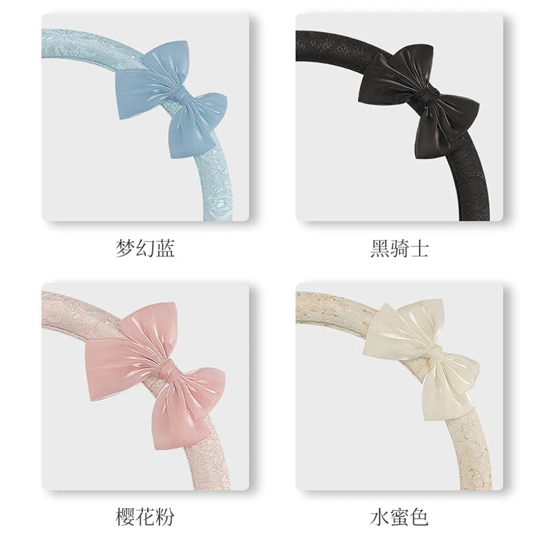 Bow and Lace Steering Wheel Cover, Round or D-Shape