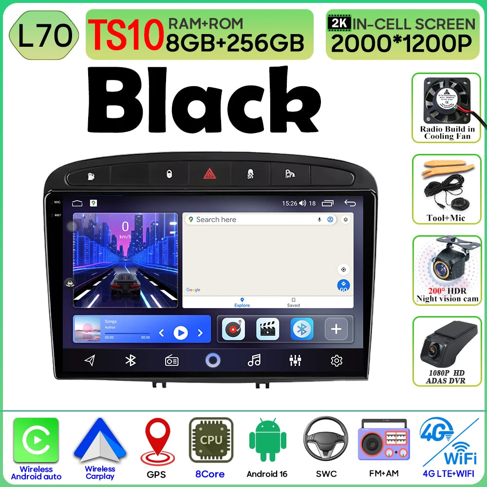 9" Android Car Radio for Peugeot 408/308 with Wireless CarPlay - image 29