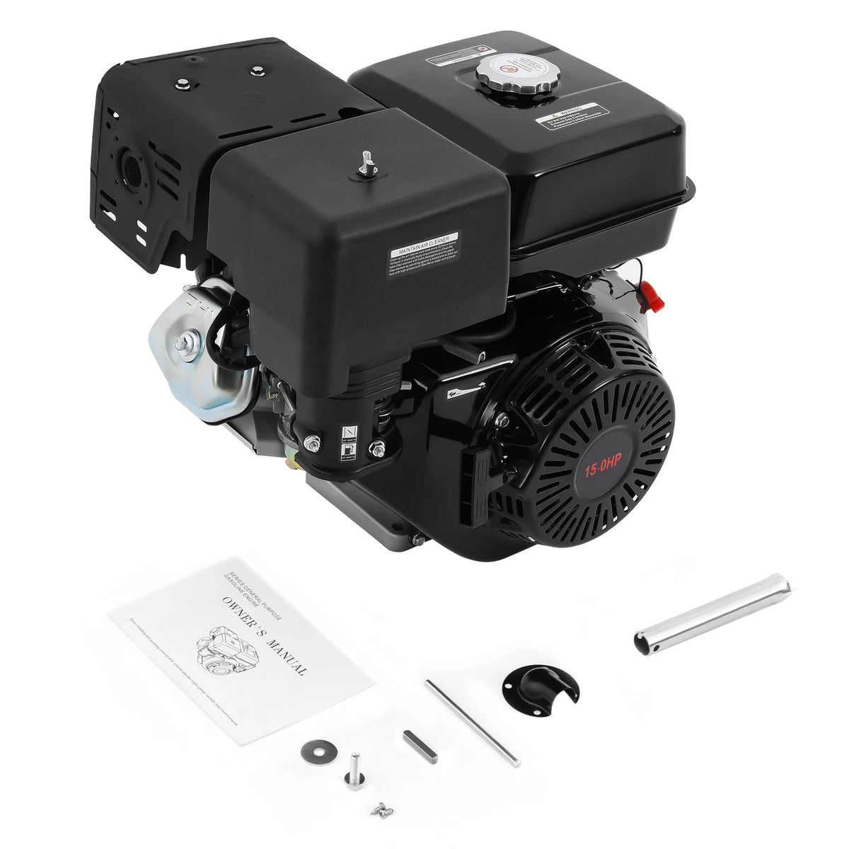 420cc 15HP Gas Engine, 4-Stroke OHV, Pull Start