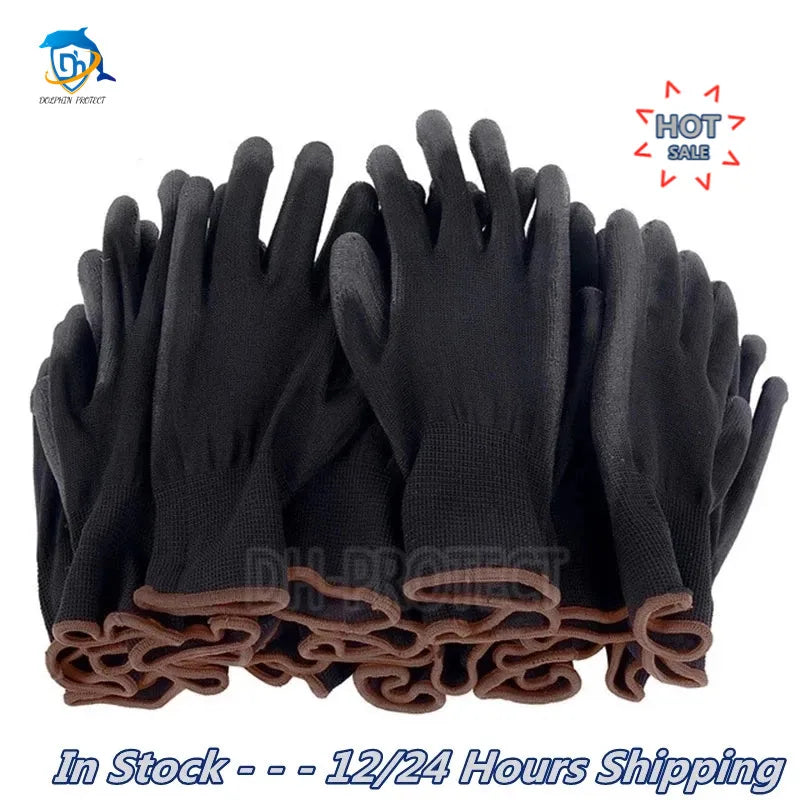 10-30 Pairs of Nitrile Safety Coated Work Gloves, PU Gloves and Palm Coated Mechanical Work Gloves, Obtained CE EN388