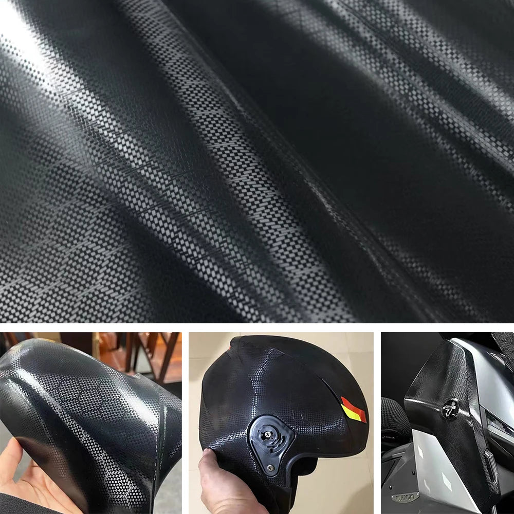 Carbon Fiber Vinyl Wrap Film – Waterproof Self-Adhesive Car Sticker - image 4