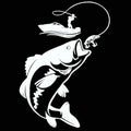 Fishing Theme Vinyl Decal Sticker for Car or Boat