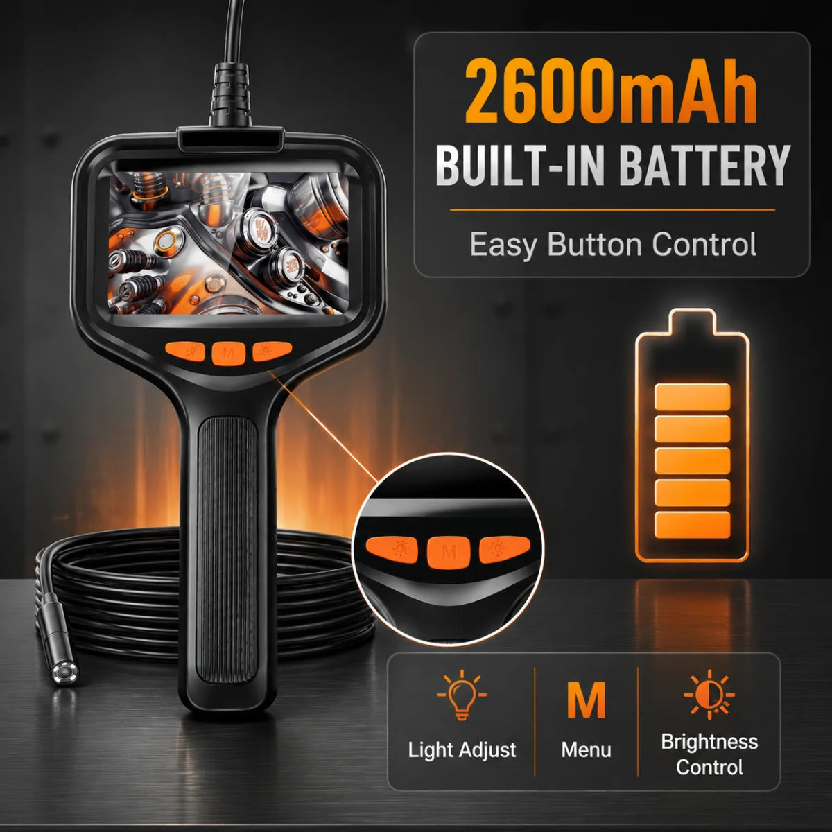 4.3-Inch LCD Endoscope Inspection Camera, 1080P 8mm - image 7