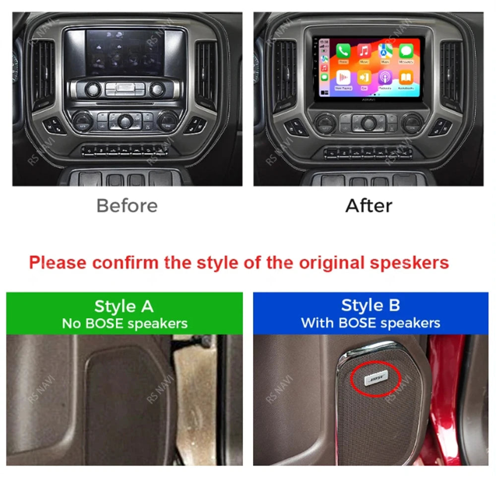 9" Touchscreen CarPlay Android Auto Stereo Chevy Silverado 2014-2018 - image 8
