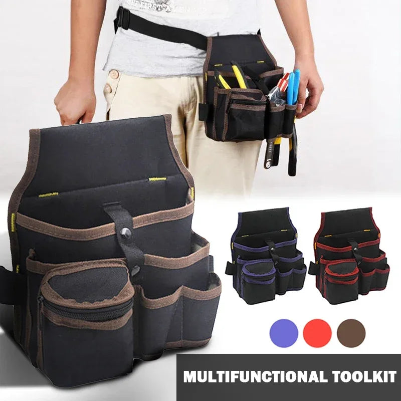 Multifunctional Tool Pouch with Belt – Electrician Waist Bag