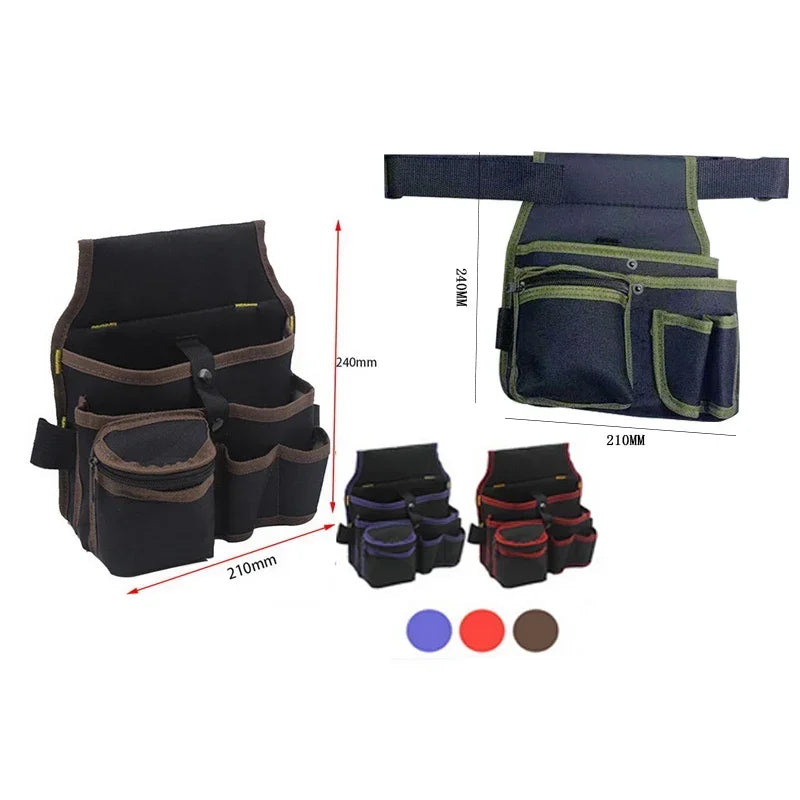 Multifunctional Tool Pouch with Belt – Electrician Waist Bag