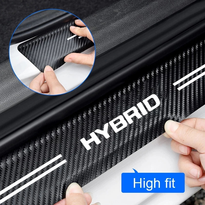 Carbon Fiber Door Threshold Sticker for Toyota – Scratch Protection - image 4