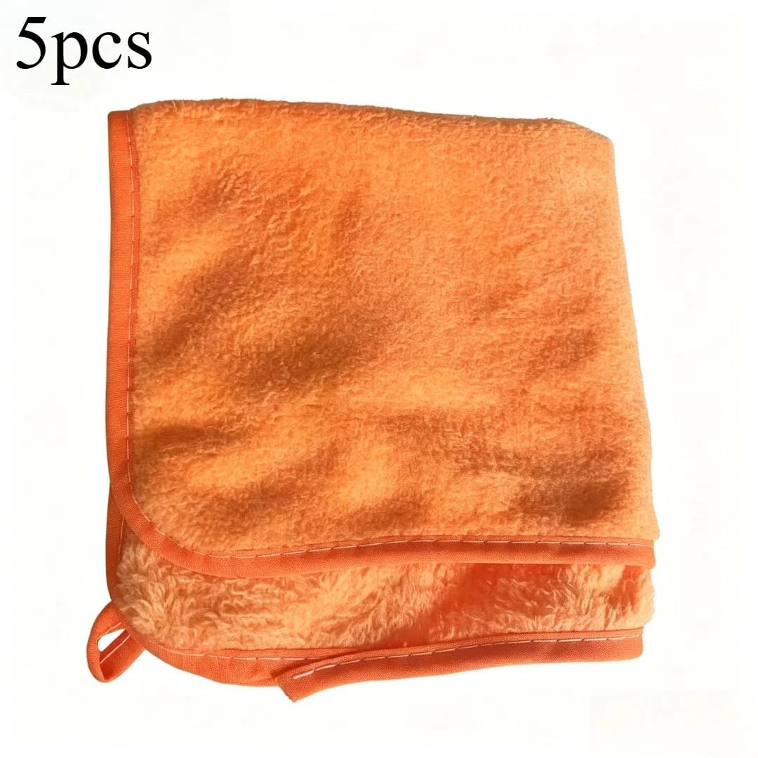 30x60cm Microfiber Car Cleaning Towels, Double Layer, 1/2/3/6/10 Pack