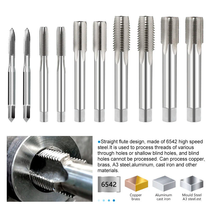 HSS Metric Thread Tap Right Hand Plug Tap M2-M14 Choose Size - image 2