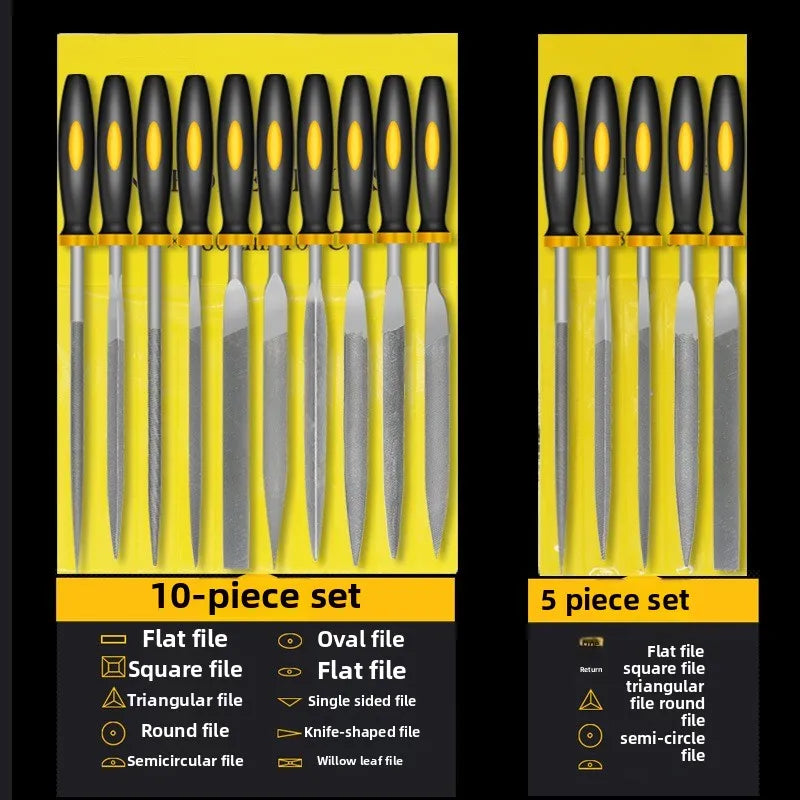 Precision Alloy Steel Mini File Set - 5 PC Woodworking Hand Tools