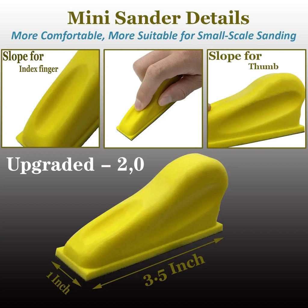 71-Piece Mini Sandpaper Kit with Hook-and-Loop Sanding Block