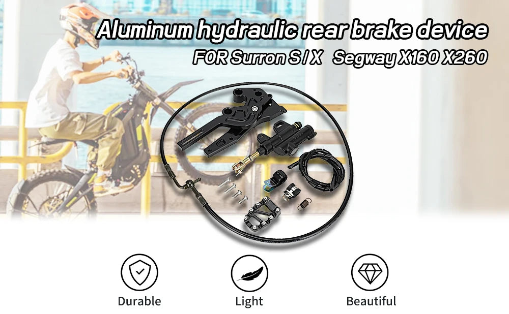 Rear Hydraulic Foot Brake Kit for Surron Light Bee & Segway X160 - image 9